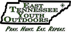 East Tennessee Youth Outdoors Logo Pray. Hunt. Eat. Repeat.